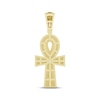 Thumbnail Image 4 of Men's Diamond Ankh Cross Charm 1/4 ct tw Round-cut 10K Yellow Gold