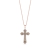 Thumbnail Image 0 of Le Vian Creme Brulee Diamond Cross Necklace 1-7/8 ct tw 14K Strawberry Gold 18"