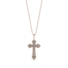Thumbnail Image 1 of Le Vian Creme Brulee Diamond Cross Necklace 1-7/8 ct tw 14K Strawberry Gold 18&quot;