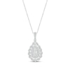 Thumbnail Image 0 of Diamond Teardrop Twist Necklace 1/4 ct tw Round-cut 10K White Gold 18"