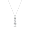 Thumbnail Image 0 of Black & White Diamond Twist Necklace 1/4 ct tw Round-cut Sterling Silver 18"