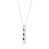 Thumbnail Image 2 of Black & White Diamond Twist Necklace 1/4 ct tw Round-cut Sterling Silver 18&quot;
