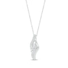 Thumbnail Image 2 of Diamond Three-Stone Swirl Necklace 1/4 ct tw Round-cut Sterling Silver 18&quot;