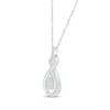 Thumbnail Image 1 of Diamond Infinity Necklace 1/4 ct tw Round-cut 10K White Gold 18"