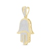 Thumbnail Image 2 of Men's Diamond Hamsa Charm 1/2 ct tw Round-cut 10K Yellow Gold
