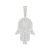 Thumbnail Image 1 of Men's Diamond Hamsa Charm 1-1/2 ct tw Round & Baguette-cut 10K Two-Tone Gold