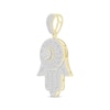 Thumbnail Image 1 of Men's Diamond Hamsa Charm 1-1/2 ct tw Round & Baguette-cut 10K Two-Tone Gold