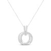 Thumbnail Image 0 of Diamond Door Knocker Necklace 1/3 ct tw Round-cut 10K White Gold 18"
