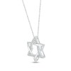Thumbnail Image 2 of Diamond Star of David Necklace 1/6 ct tw Round-cut 10K White Gold 18&quot;
