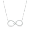 Thumbnail Image 0 of Diamond Loop Infinity Necklace 1/10 ct tw Round-cut Sterling Silver 18"