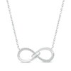 Thumbnail Image 1 of Diamond Loop Infinity Necklace 1/10 ct tw Round-cut Sterling Silver 18&quot;