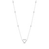 Thumbnail Image 1 of Diamond Heart Station Necklace 1/4 ct tw Sterling Silver 18&quot;