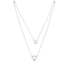 Thumbnail Image 1 of Diamond Layered Heart Necklace 1/6 ct tw Sterling Silver 30&quot;