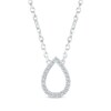 Thumbnail Image 1 of Diamond Teardrop Necklace 1/10 ct tw Round-cut Sterling Silver 18&quot;