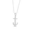 Thumbnail Image 2 of Diamond Anchor Necklace 1/10 ct tw Round-cut Sterling Silver 18&quot;