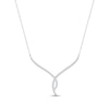 Thumbnail Image 0 of Diamond Twisted V Necklace 3/4 ct tw Sterling Silver 18"