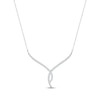 Thumbnail Image 1 of Diamond Twisted V Necklace 3/4 ct tw Sterling Silver 18&quot;