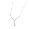 Thumbnail Image 1 of Diamond Twisted V Necklace 3/4 ct tw Sterling Silver 18"