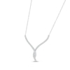 Thumbnail Image 2 of Diamond Twisted V Necklace 3/4 ct tw Sterling Silver 18&quot;