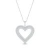 Thumbnail Image 1 of Diamond Heart Necklace 1 ct tw 10K White Gold 18&quot;