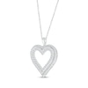 Thumbnail Image 2 of Diamond Heart Necklace 1 ct tw 10K White Gold 18&quot;