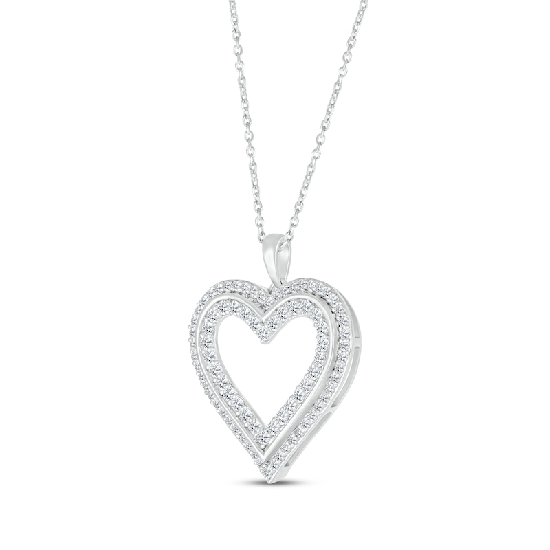 Main Image 2 of Diamond Heart Necklace 1 ct tw 10K White Gold 18&quot;