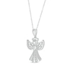 Thumbnail Image 1 of Diamond Angel Heart Necklace Sterling Silver 18"