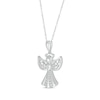 Thumbnail Image 2 of Diamond Angel Heart Necklace Sterling Silver 18&quot;