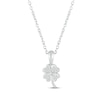 Thumbnail Image 0 of Diamond Four-Leaf Clover Necklace 1/20 ct tw Sterling Silver 18"