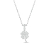 Thumbnail Image 1 of Diamond Four-Leaf Clover Necklace 1/20 ct tw Sterling Silver 18&quot;