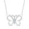 Thumbnail Image 1 of Diamond Butterfly Necklace 1/15 ct tw Sterling Silver