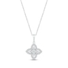 Thumbnail Image 1 of Diamond Star Flower Necklace 1/4 ct tw 10K White Gold 18&quot;