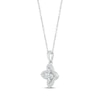 Thumbnail Image 2 of Diamond Star Flower Necklace 1/4 ct tw 10K White Gold 18&quot;