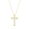 Thumbnail Image 1 of Diamond Open Cross Necklace 1/5 ct tw 10K Yellow Gold 18&quot;