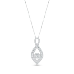 Diamond Infinity Necklace 1 ct tw Sterling Silver 18"