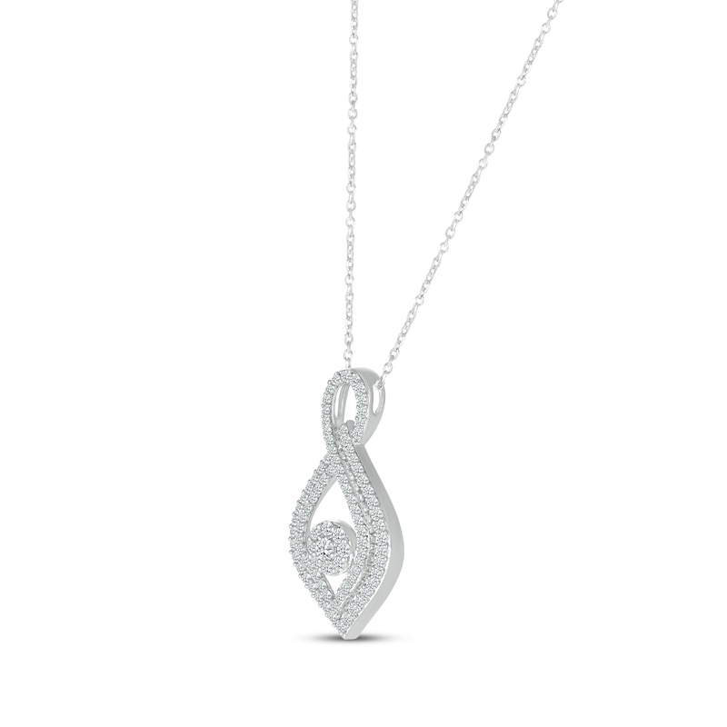 Diamond Infinity Necklace 1 ct tw Sterling Silver 18"