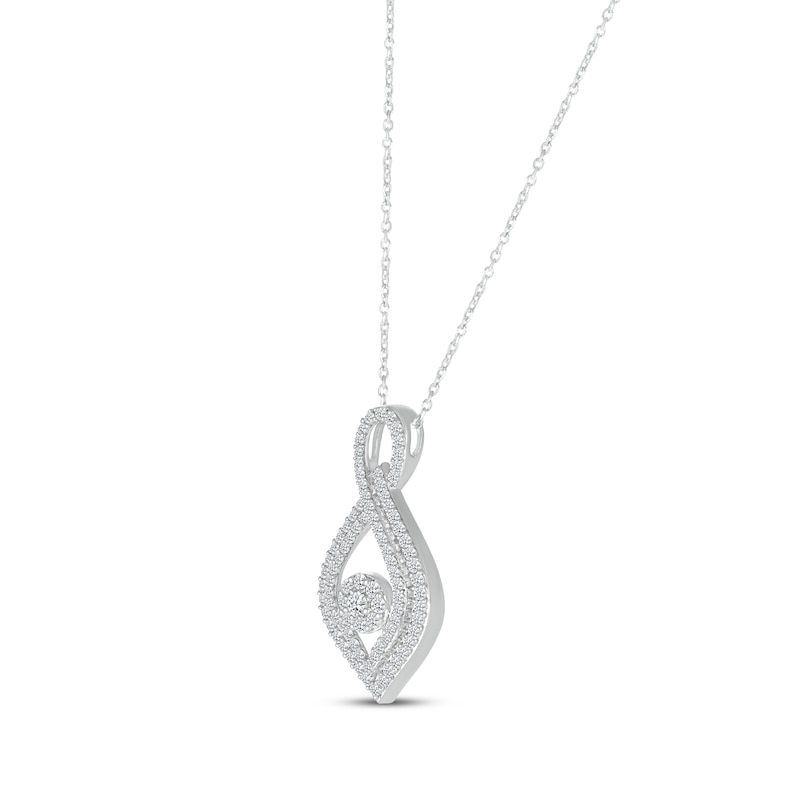 Main Image 2 of Diamond Infinity Necklace 1 ct tw Sterling Silver 18&quot;