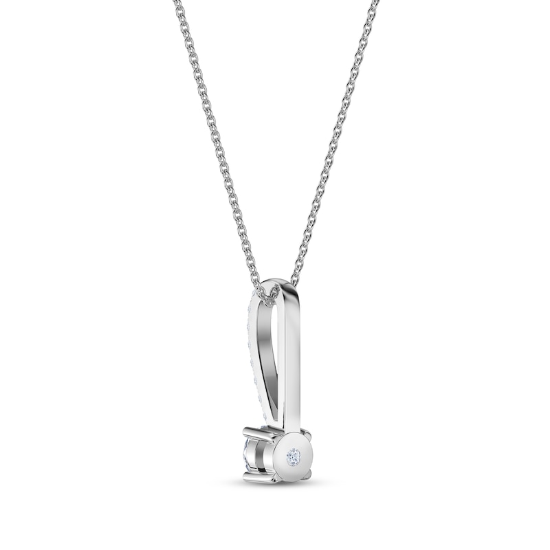Main Image 3 of Diamond Drop Necklace 1/5 ct tw 14K White Gold 18&quot;