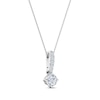 Diamond Drop Necklace 1/2 ct tw 14K White Gold 18"