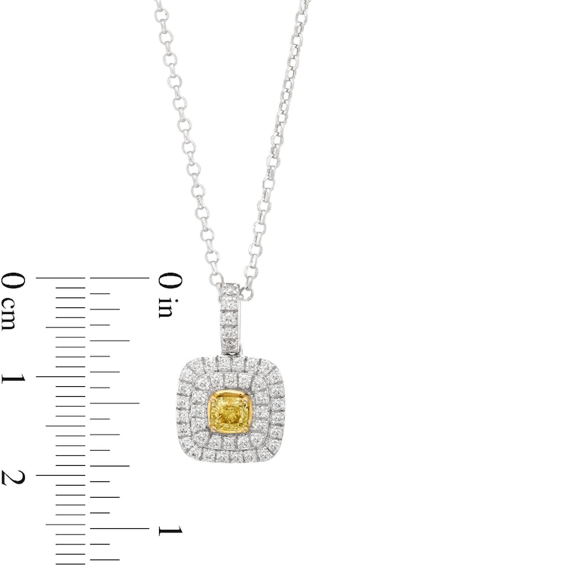 Main Image 2 of Le Vian Sunny Yellow Diamond Necklace 1/2 ct tw 14K Two-Tone Gold