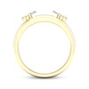 Thumbnail Image 3 of Baguette, Princess & Round-Cut Diamond Enhancer Ring 1/4 ct tw 14K Yellow Gold