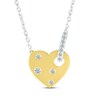 Thumbnail Image 1 of Diamond Bubbles Heart Necklace 1/8 ct tw Sterling Silver & 10K Yellow Gold 18"