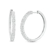 Thumbnail Image 0 of Diamond Hoop Earrings 2 ct tw 10K White Gold