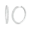 Thumbnail Image 1 of Diamond Hoop Earrings 2 ct tw 10K White Gold