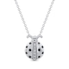 Thumbnail Image 0 of Black & White Diamond Ladybug Necklace 1/6 ct tw Sterling Silver 18"