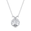 Thumbnail Image 2 of Black & White Diamond Ladybug Necklace 1/6 ct tw Sterling Silver 18"