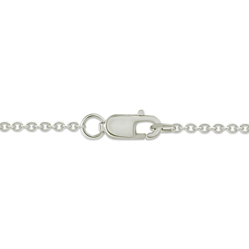 Main Image 4 of Black & White Diamond Ladybug Necklace 1/6 ct tw Sterling Silver 18&quot;