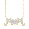 Thumbnail Image 1 of Diamond &quot;Mom&quot; Heart Necklace 1/10 ct tw 10K Yellow Gold 18&quot;