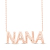 Thumbnail Image 3 of Diamond &quot;Nana&quot; Block Letter Necklace 1/20 ct tw 10K Rose Gold 18&quot;