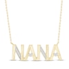 Thumbnail Image 1 of Diamond &quot;Nana&quot; Hearts Block Letter Necklace 1/20 ct tw 10K Yellow Gold 18&quot;